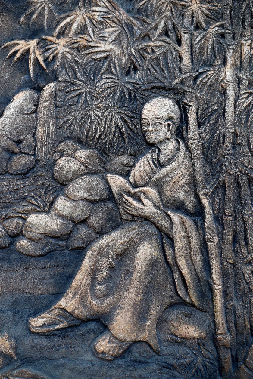 Truc Lam buddhalainen temppeli, buddhalainen munkki, Dalat, Vietnam tekijältä Unbekannt Unbekannt