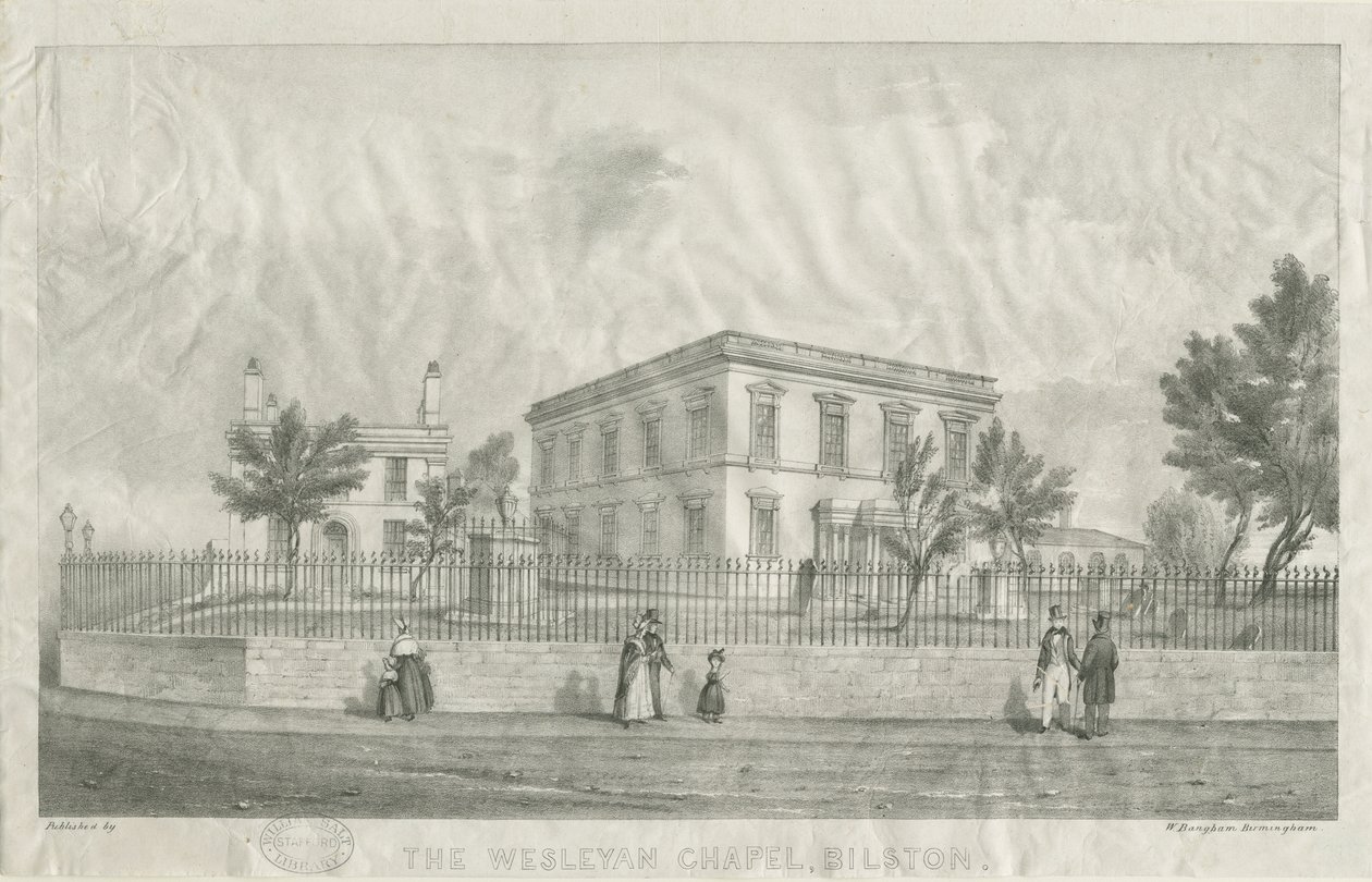 Bilston - Wesleyan Chapel: litografia, nd [?1840-luku] tekijältä Unbekannt