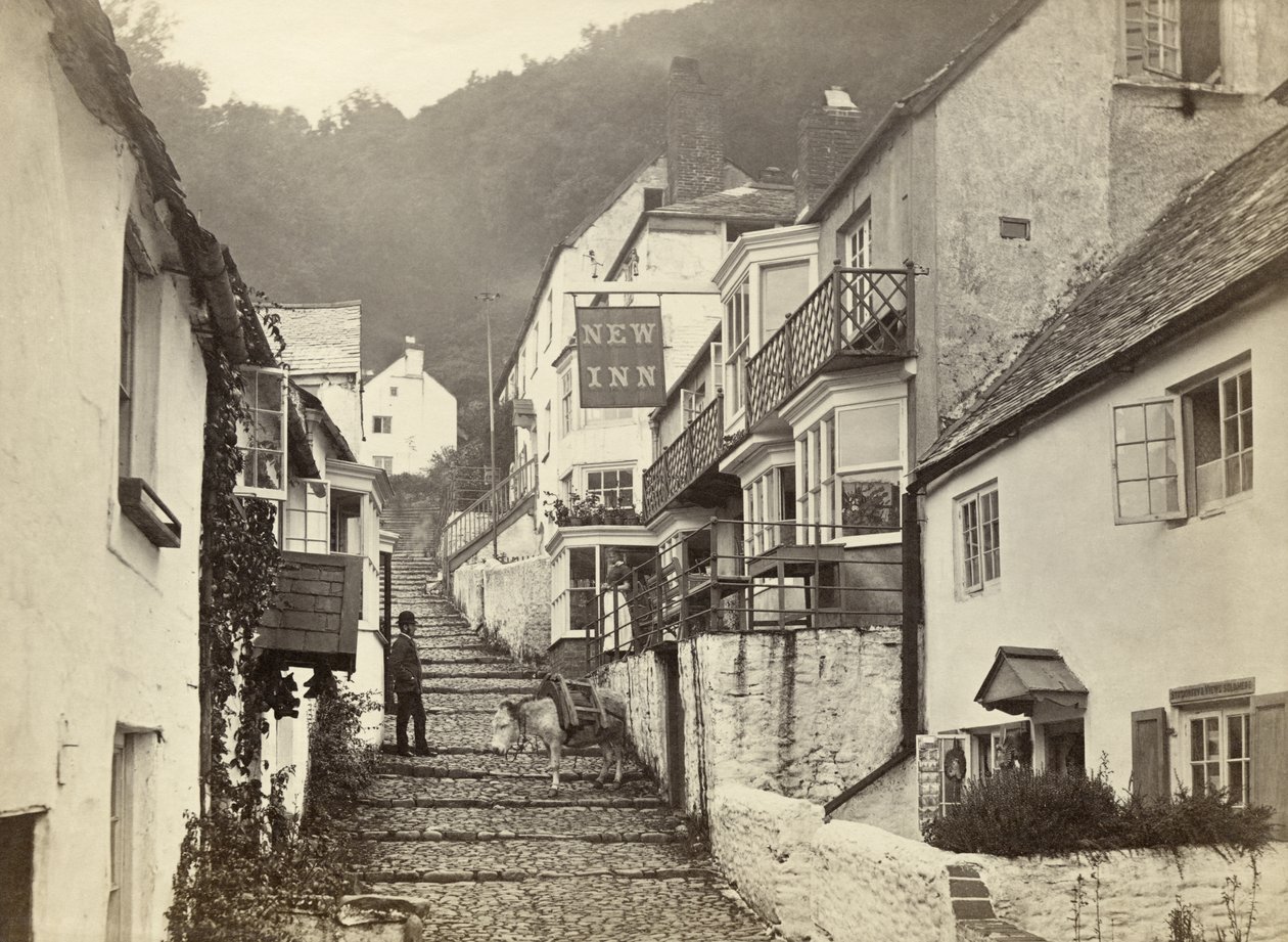 Clovelly, Torridge, Devon, Iso-Britannia (m/w kuva) tekijältä Unbekannter Künstler