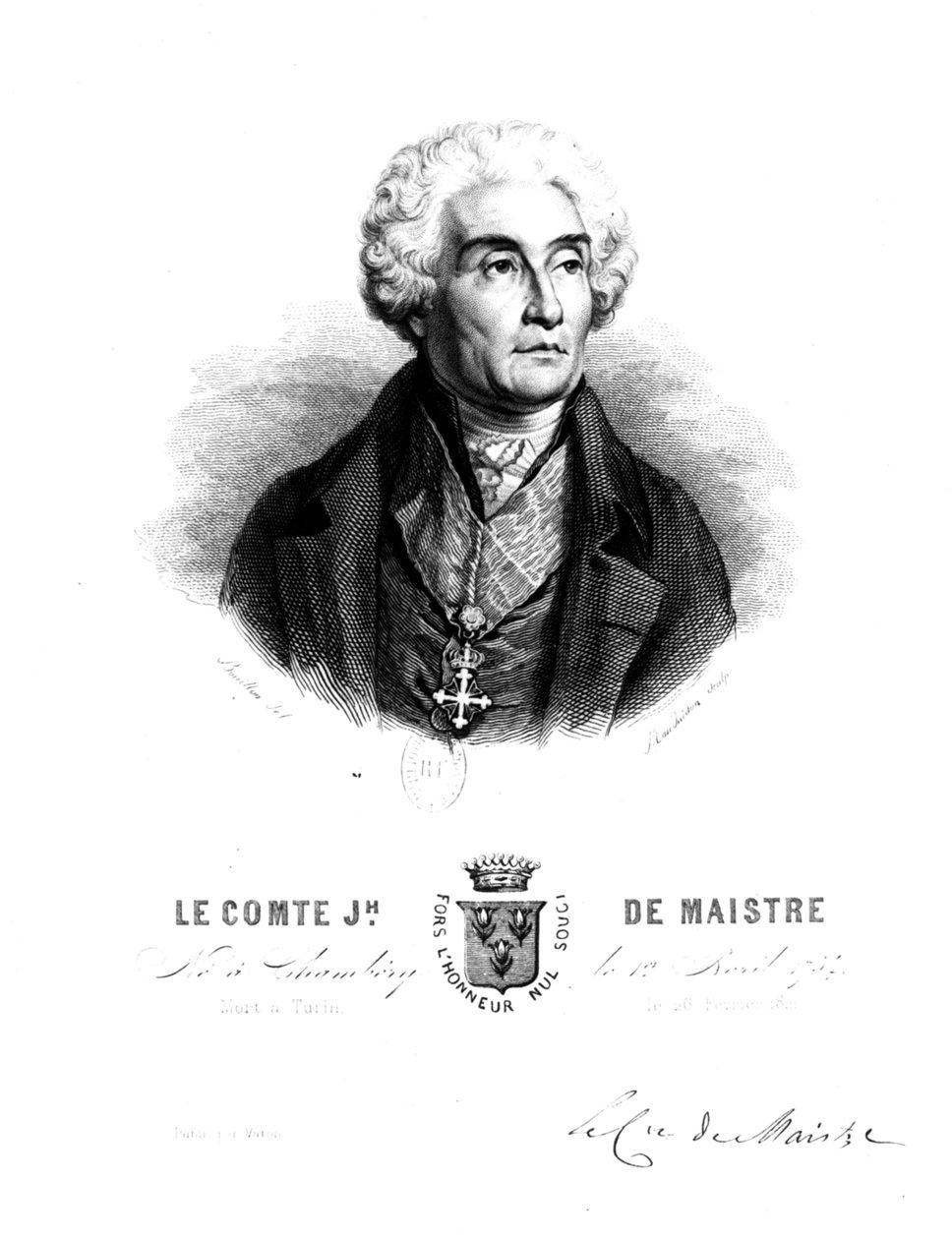 Kreivi Joseph de Maistre (1754-1821). tekijältä Unbekannt