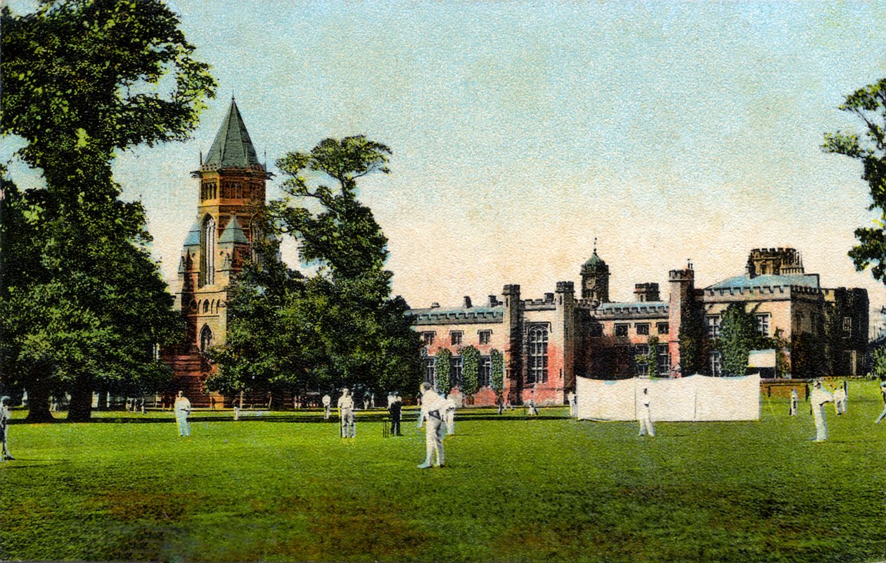 Rugby Schoolin krikettiottelu, noin 1908. tekijältä Unbekannter Künstler