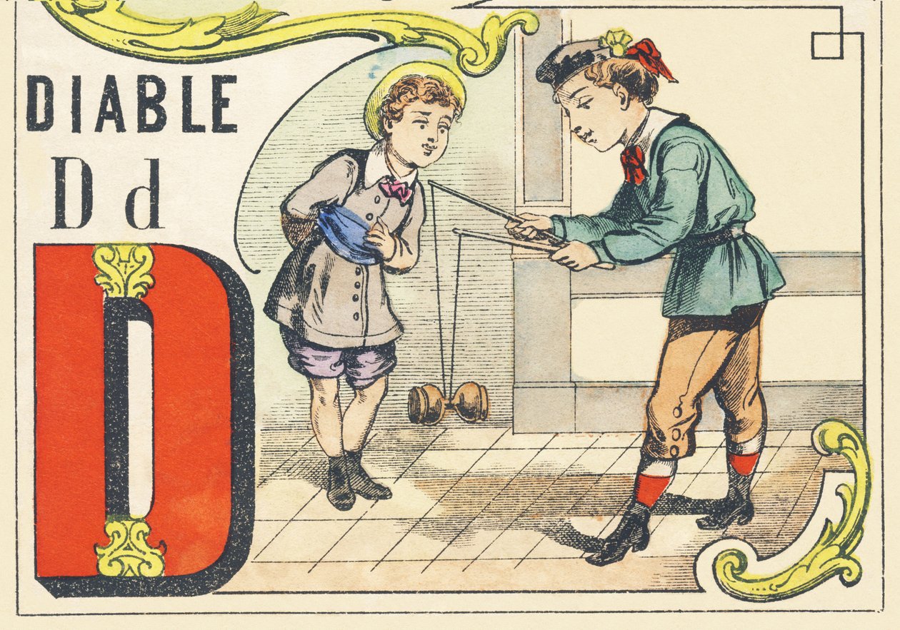 D: paholainen - Games Alphabet, n. 1890 (kuva) tekijältä Unbekannt