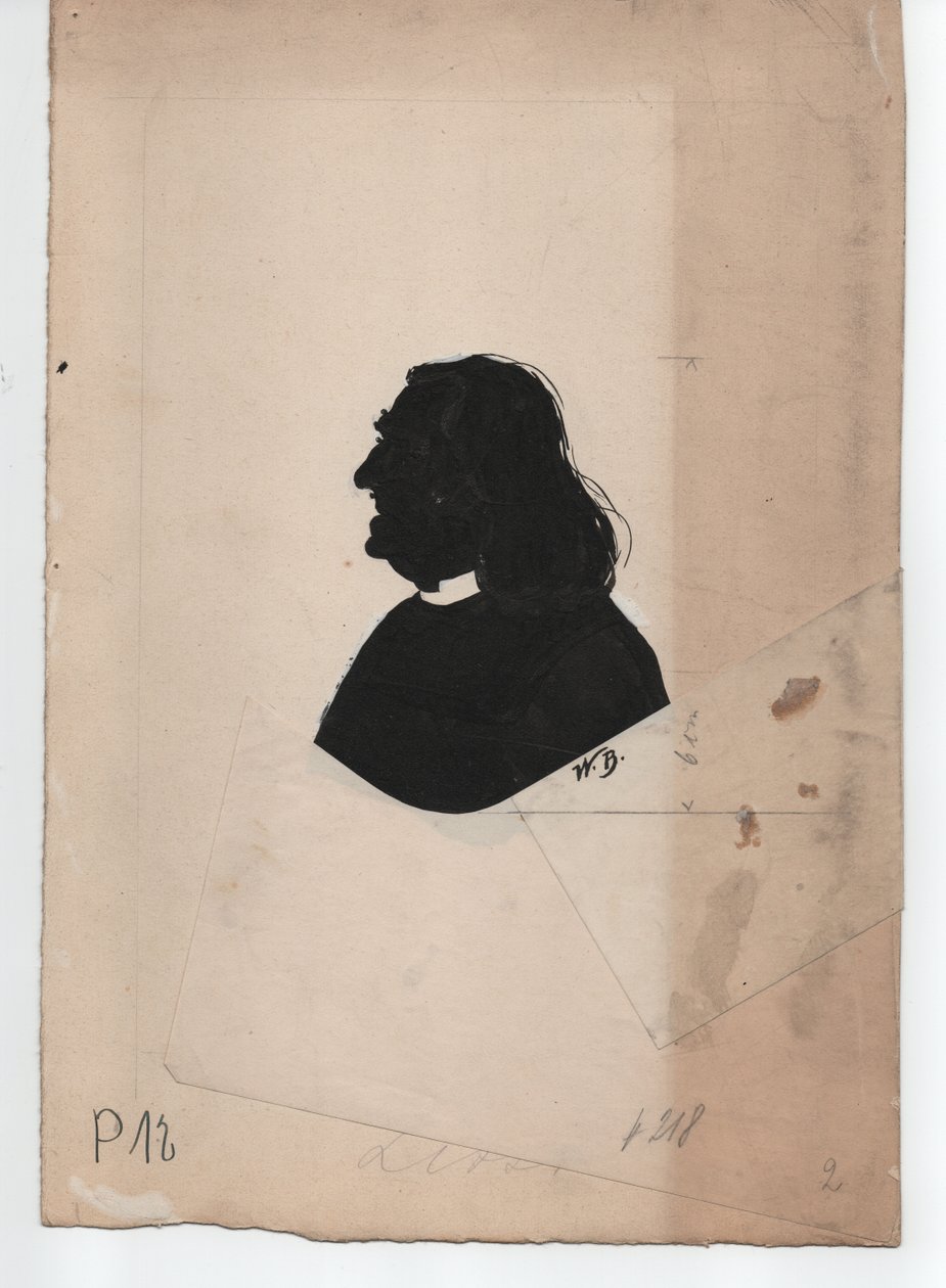 Franz Liszt (1811-1886) (n. 1850, siluetti) tekijältä Unbekannter Künstler