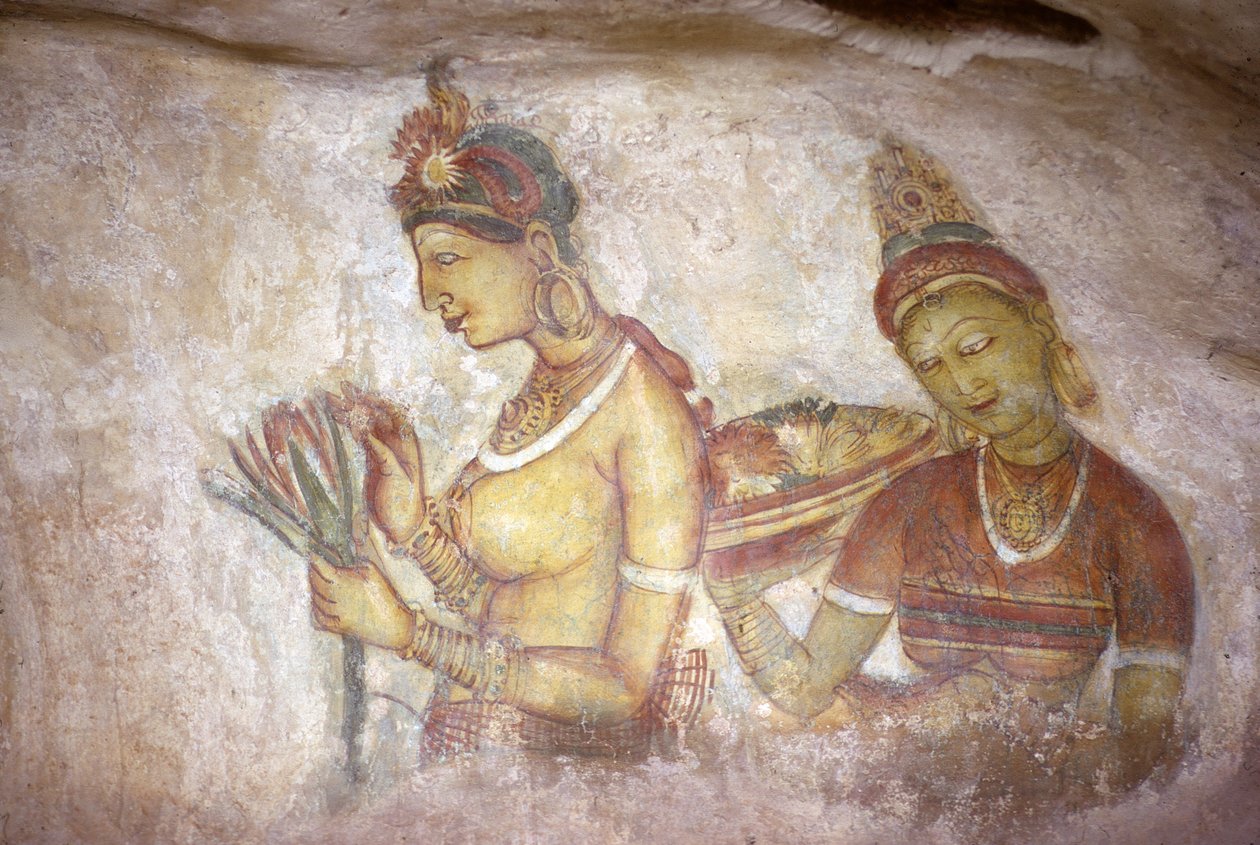 Fresko / Ladies of Sigiriya / Sri Lanka tekijältä Unbekannt