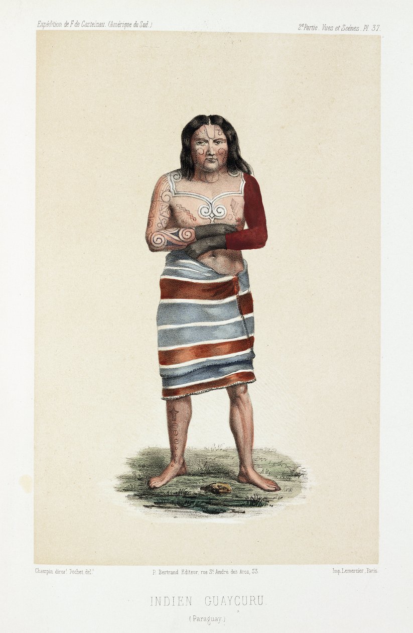 Intialainen Guaycuru, c 1843-1 tekijältä Unbekannt
