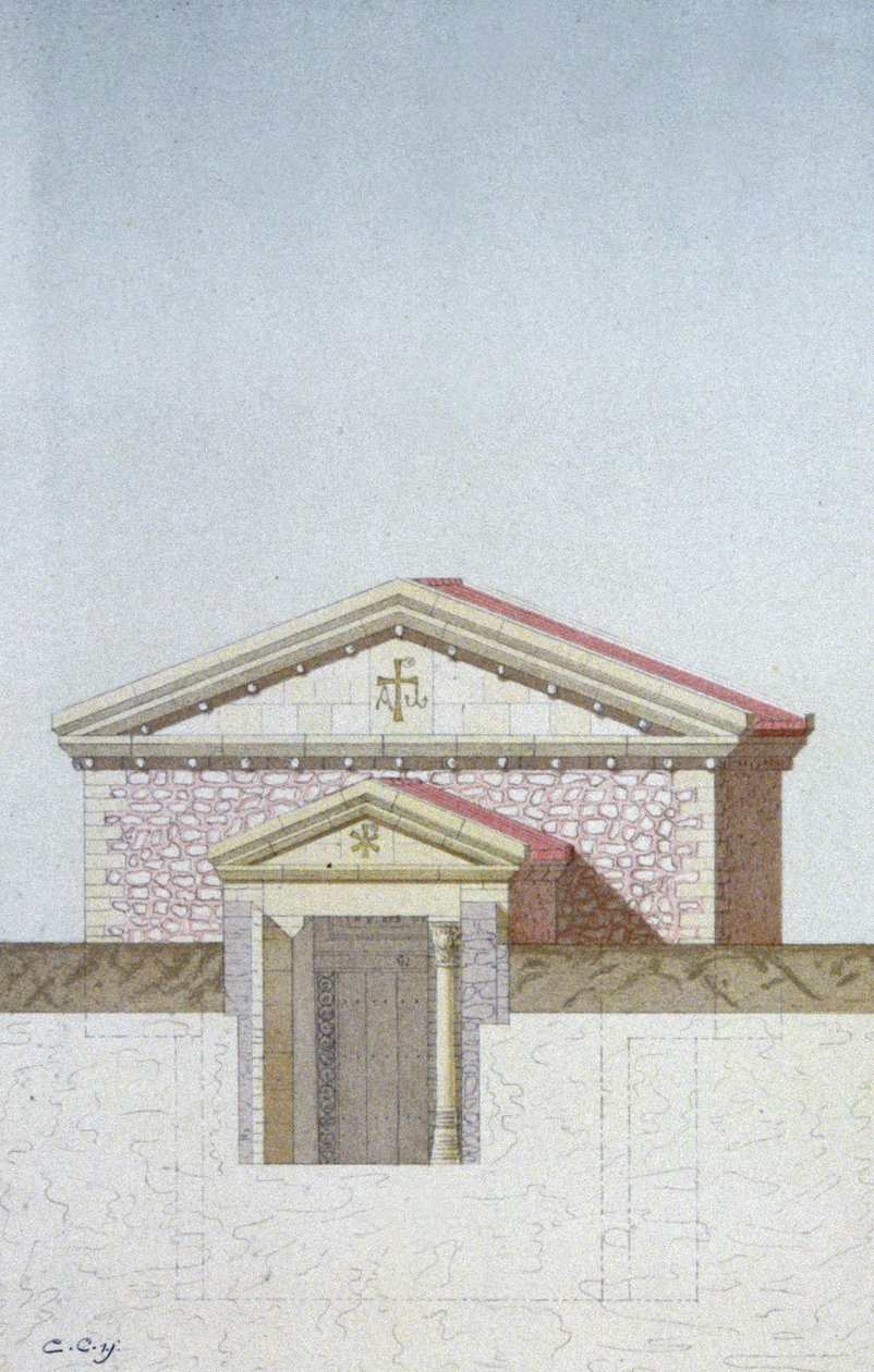 Poitiersin hypogee Martyrium, noin 1880 (litografia). tekijältä Unbekannter Künstler