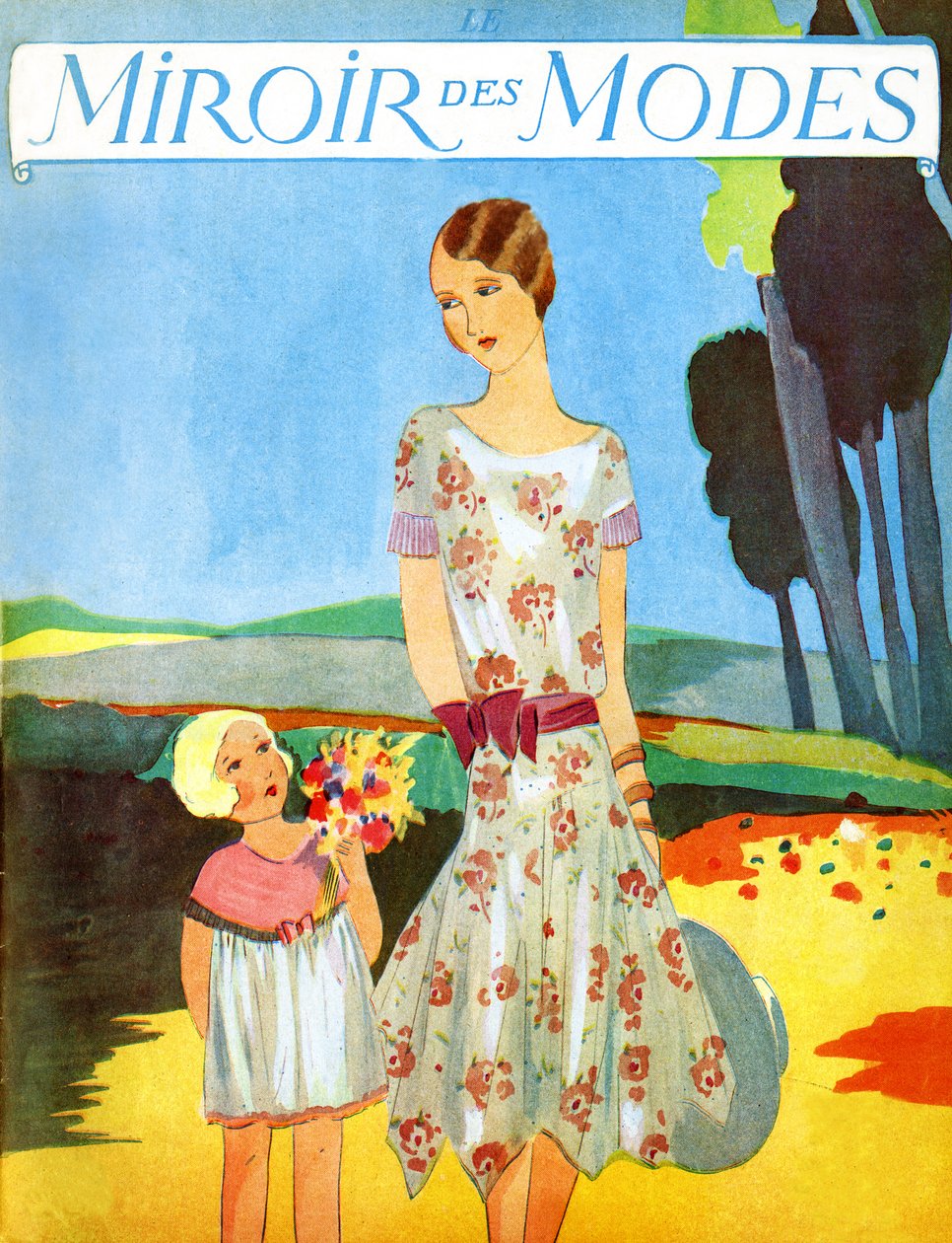 Le Miroir des Modes huhtikuu 1928 tekijältä Unbekannter Künstler