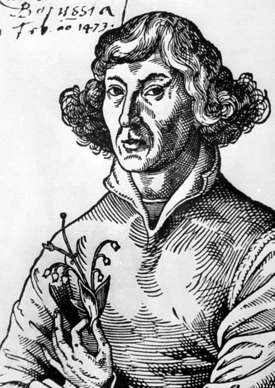 Nicolas Copernicus (1473-1543) puolalainen tähtitieteilijä (kaiverrus) tekijältä Unbekannter Künstler