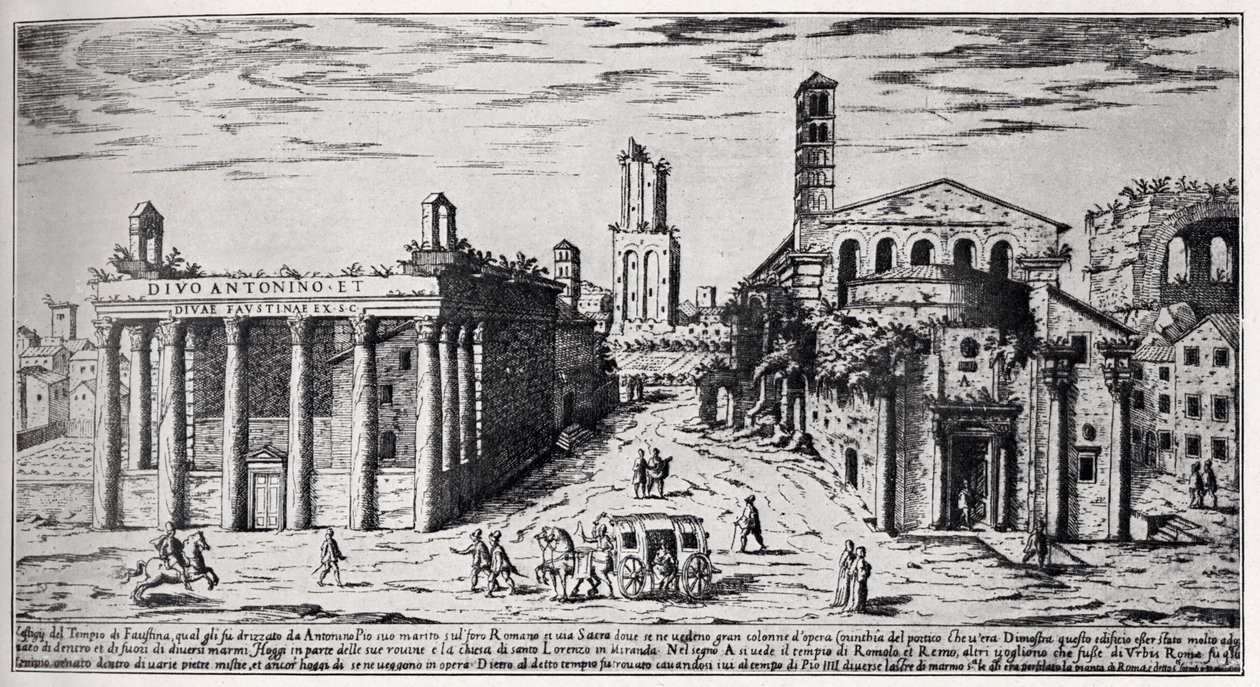 Forum Romanum 1500-luku (kaiverrus) tekijältä Unbekannter Künstler