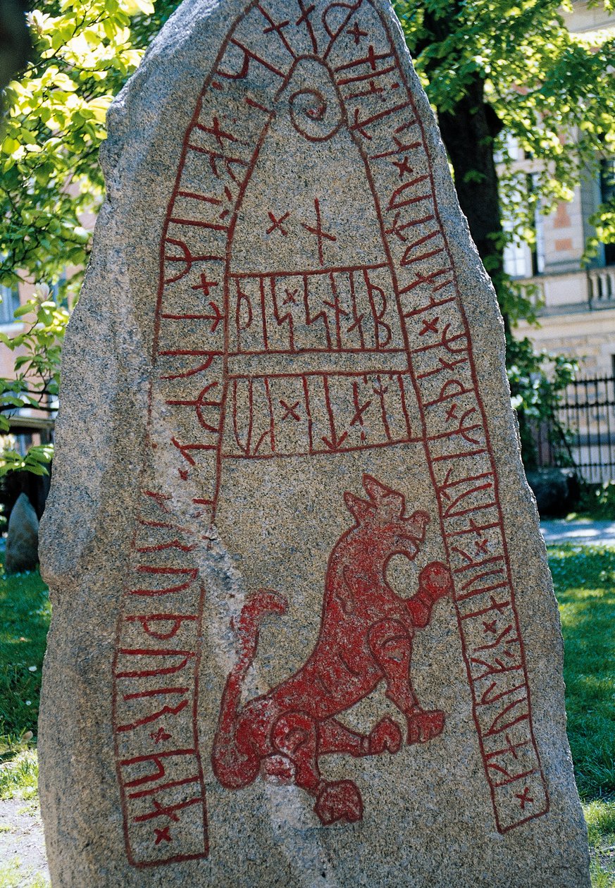 Rune Stone, Lund, Ruotsi. Viikinki sivilisaatio. tekijältä Benjamin Baud