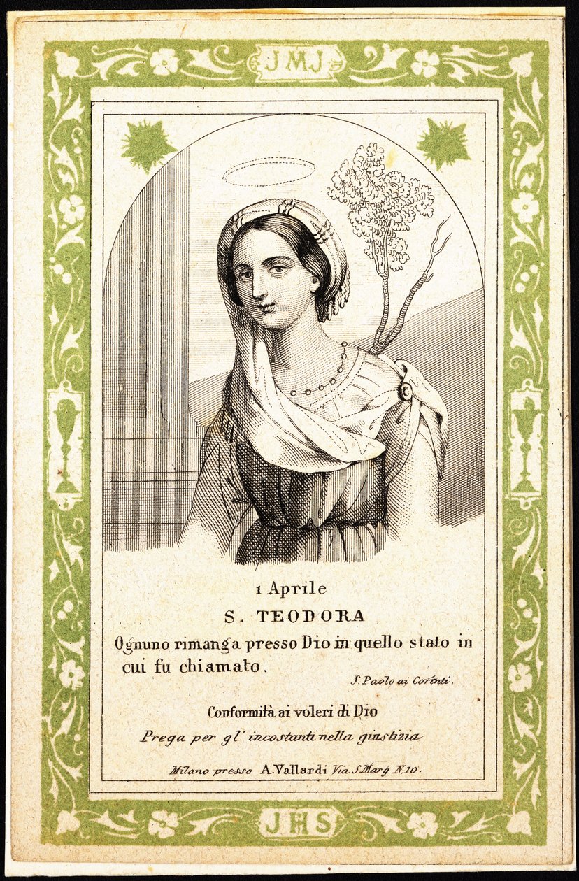 St. Theodora, 1900-luvun alku (kaiverrus) tekijältä Unbekannter Künstler