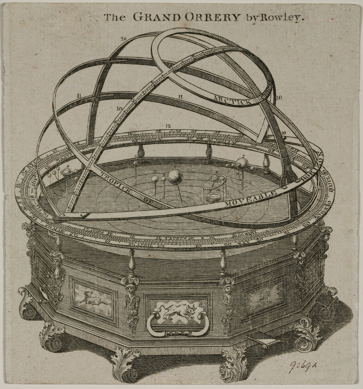 "The Grand Orrery by Rowley", Lontoo tekijältä Unbekannt