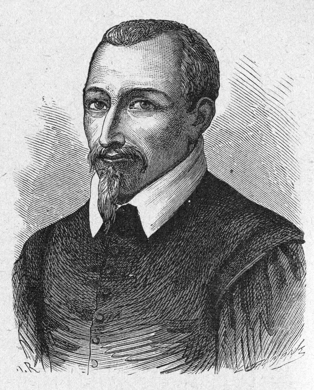 Kemisti Olivier de Serres, noin 1880 (kaiverrus). tekijältä Unbekannter Künstler