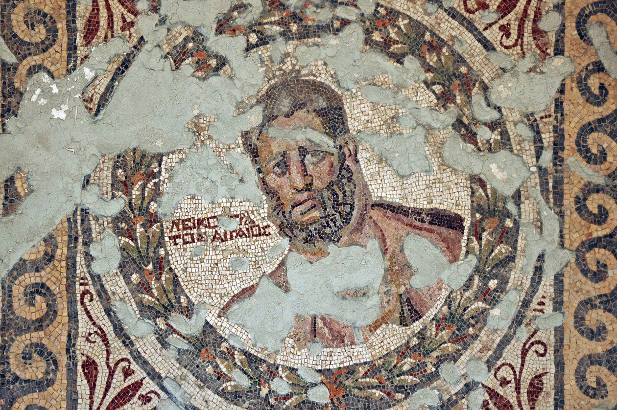 Two Athletes Mosaic, Samandagista, Turkista tekijältä Unbekannt