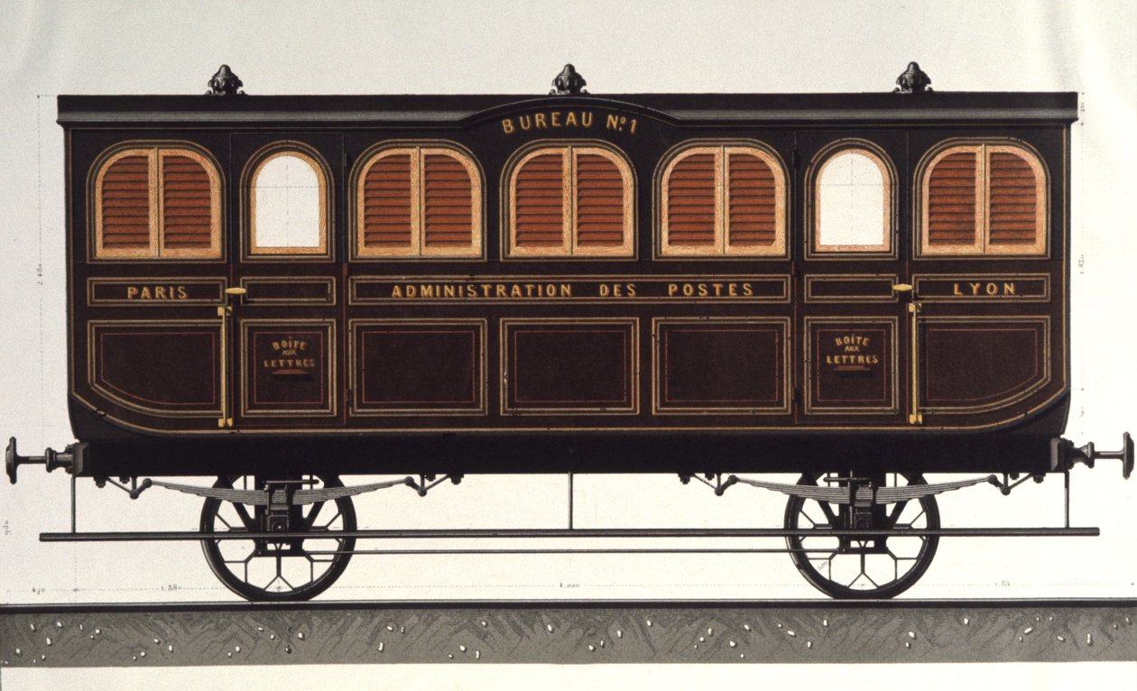 Vaunujen postimerkki, noin 1850 (kaiverrus). tekijältä Unbekannter Künstler
