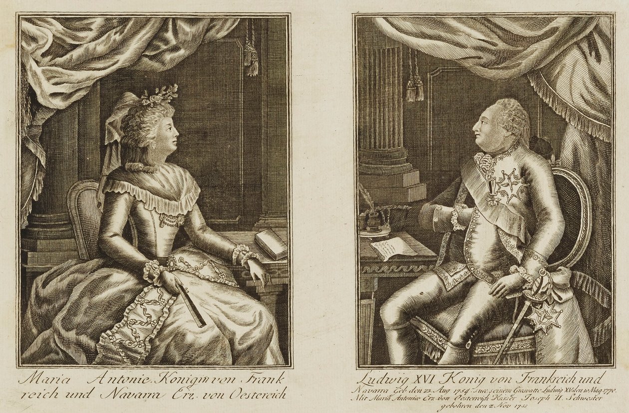 Maria Antonie ja Ludvig XVI tekijältä Unidentified