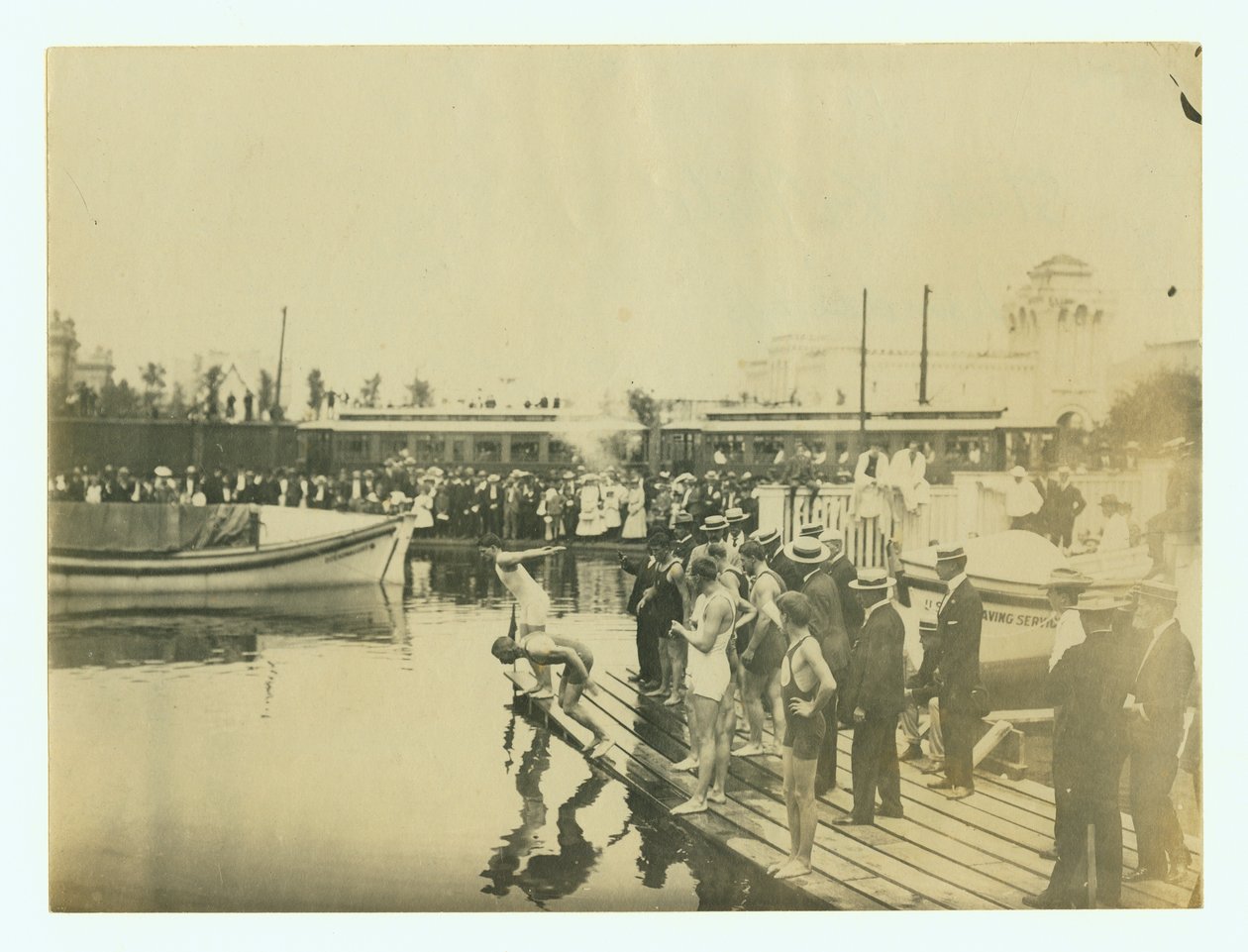 1904 olympialaiset- puolen mailin tasoituksen alku (uinti) tekijältä Unknown
