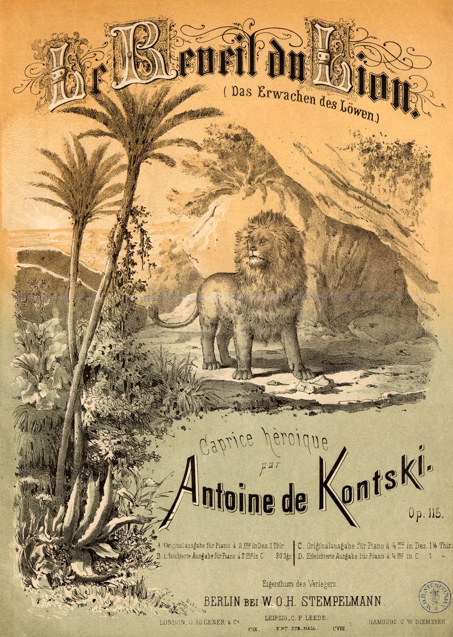Das Erwachen des Löwen von Anton Kontski tekijältä Unbekannt Unbekannt