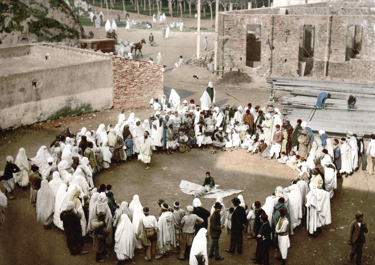 Arabijonglöörit Algerissa. Photochrome v. 1895. tekijältä Unknown artist
