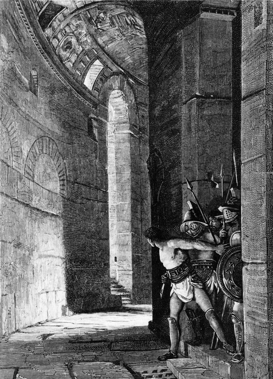 Spartacuksen vuoto. 1800-luvun kaiverrus. tekijältä Unknown artist