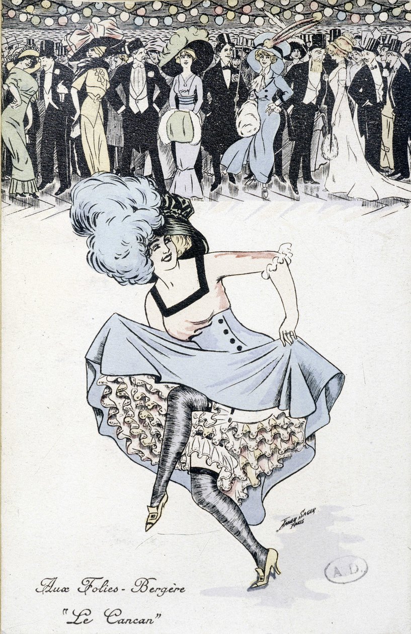Folies-Bergères: ""Cancan"", n.d. tekijältä Unknown artist