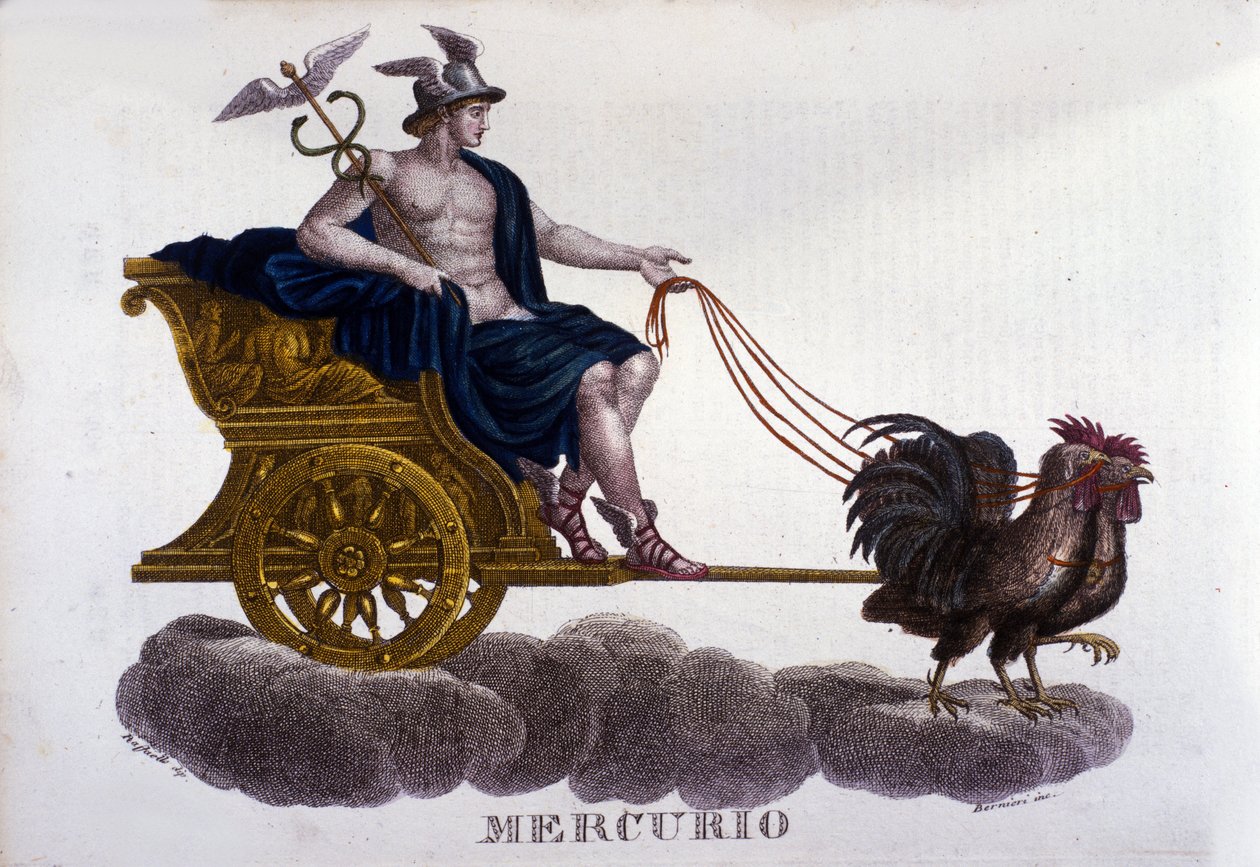 Merkurius. 1800-luvun kaiverrus. tekijältä Unknown artist