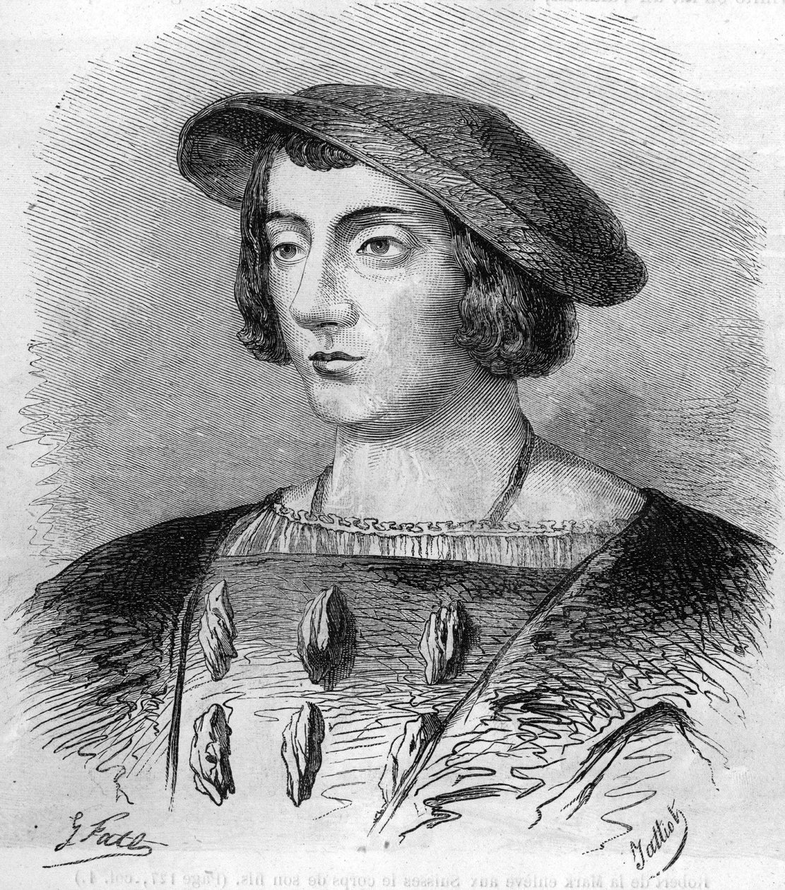 Monsignor Florege; 1800-luvun kaiverrus. tekijältä Unknown artist