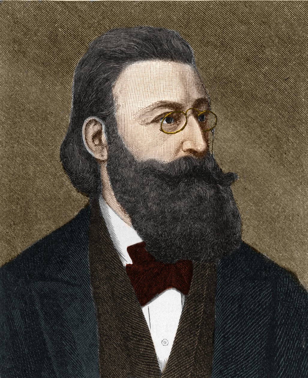 Muotokuva Ludwig Anzengruber (1839-1889), itävaltalainen kirjailija. tekijältä Unknown artist