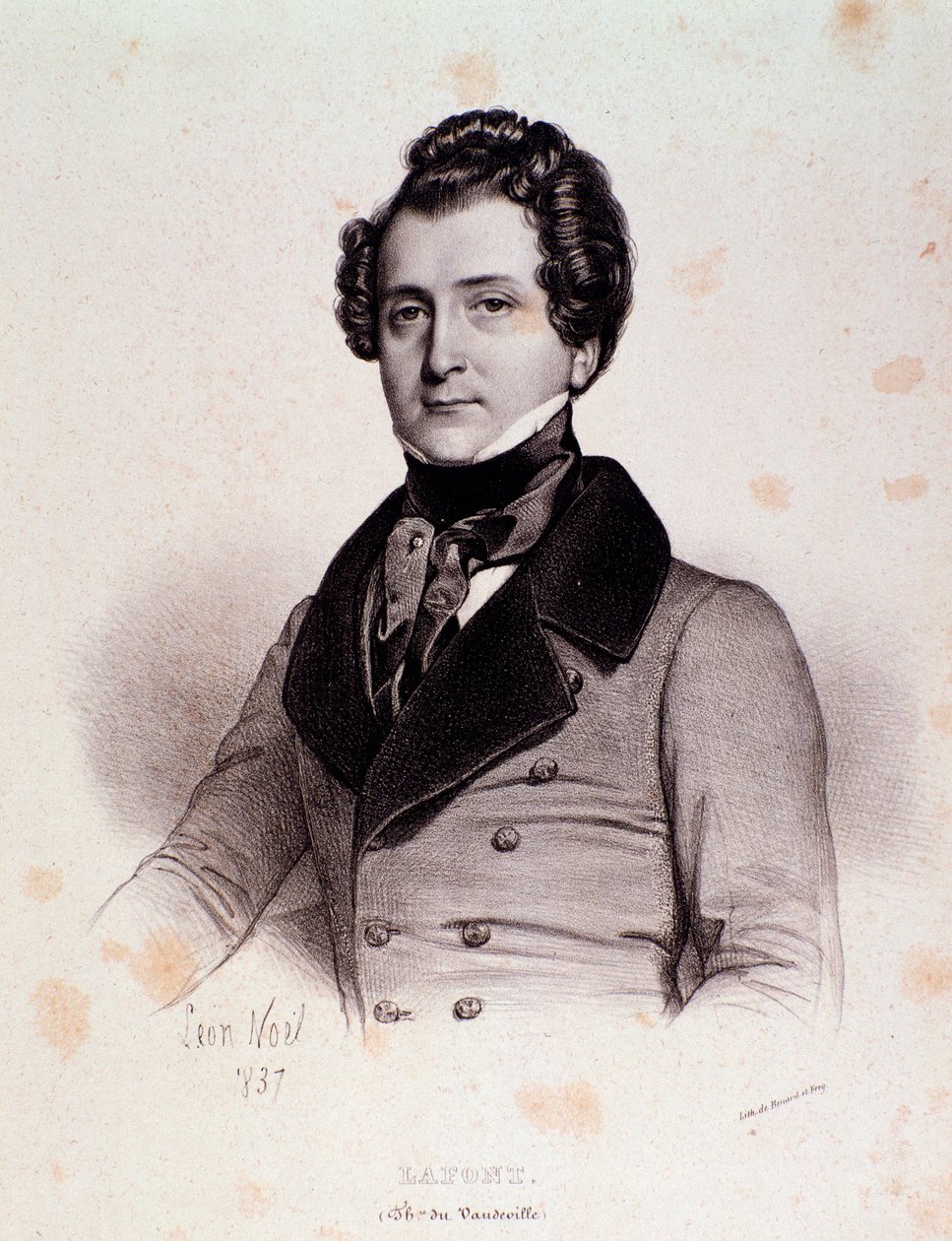 Charles Philippe Lafontin muotokuva (kaiverrus) tekijältä Unknown artist