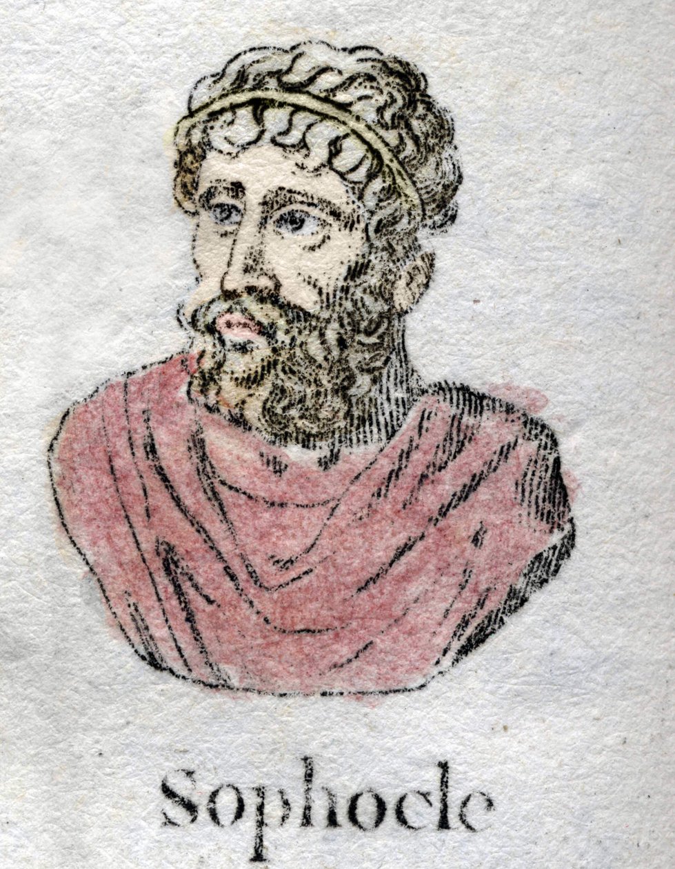 Sofokles (n. 496-406 eKr.), kreikkalainen traaginen runoilija. tekijältä Unknown artist