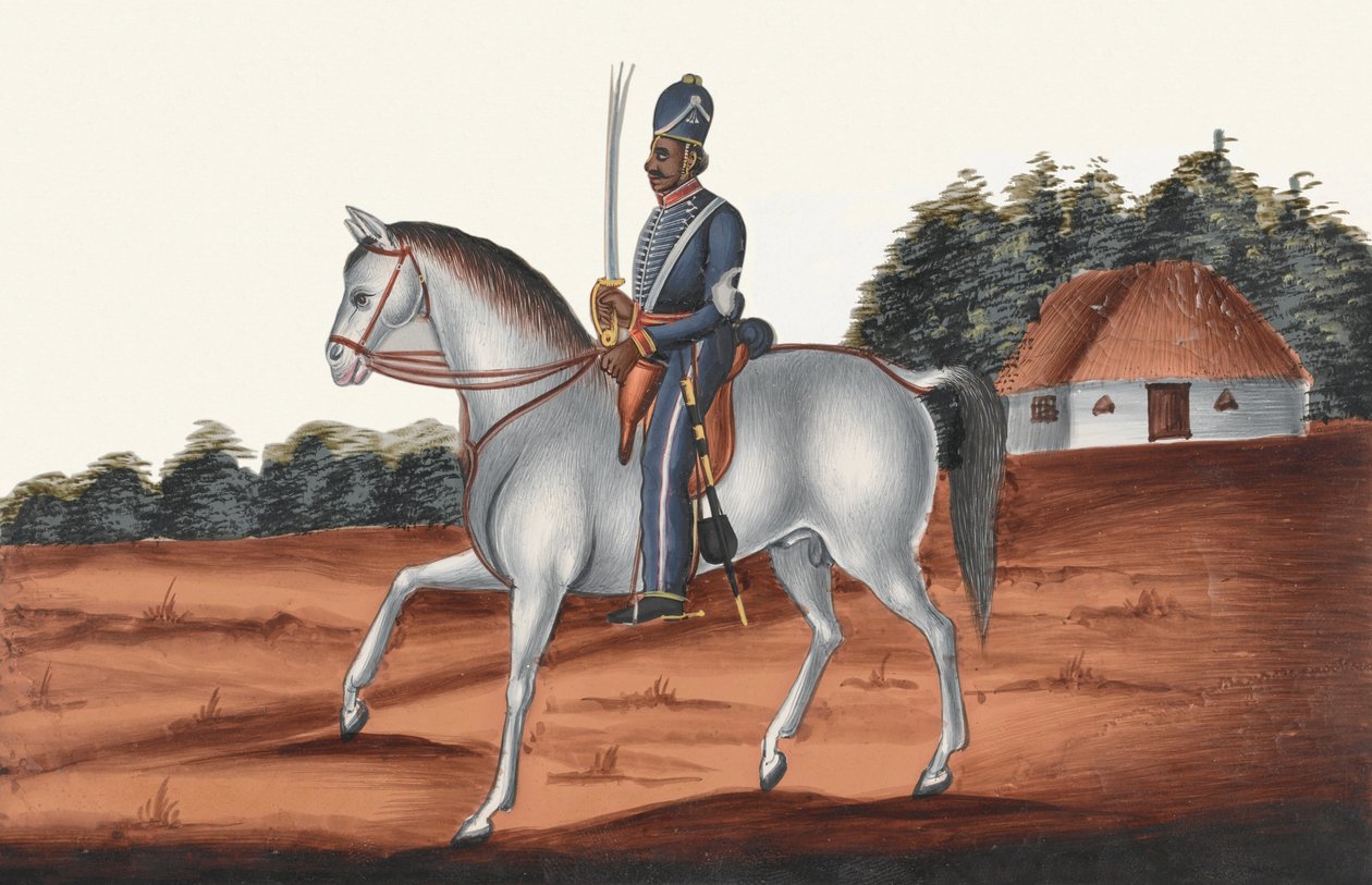 Sowar, Madrasin ratsuväki, noin 1835 tekijältä Unknown