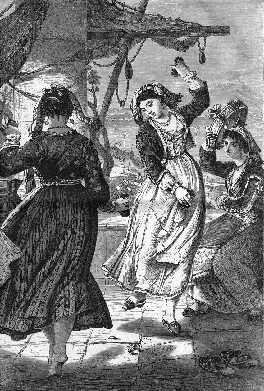 Tarantella (Tarantella) Ischiassa. tekijältä Unknown artist