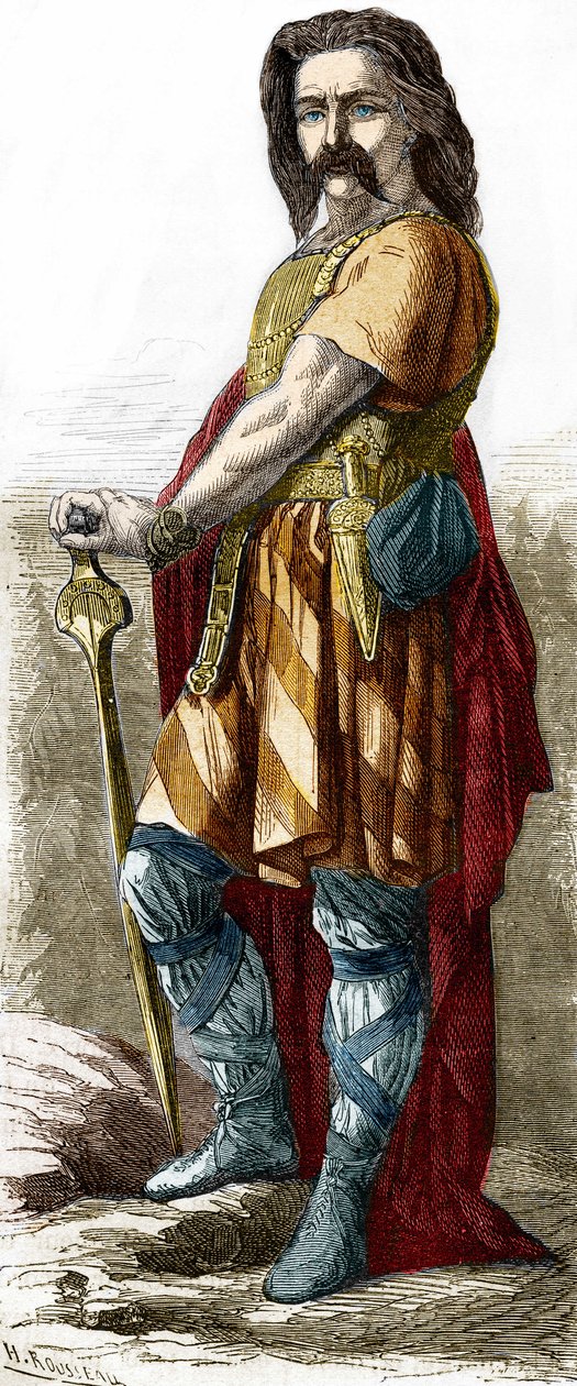 Vercingetorix (n. 72-46 eKr.), Gallialainen päällikkö. tekijältä Unknown artist