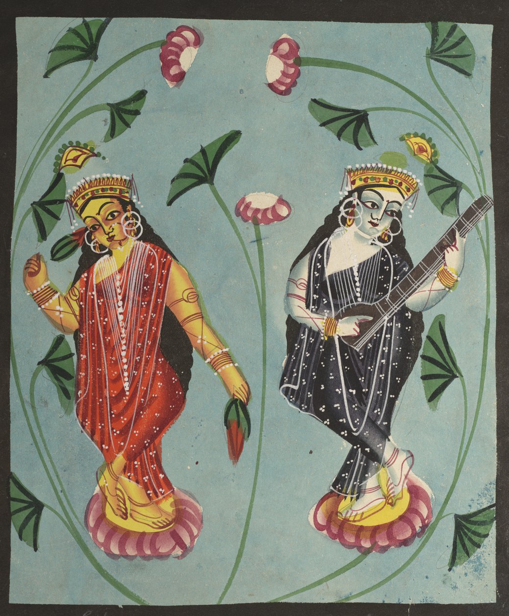Lakshmi ja Saraswati tekijältä Unknown artist