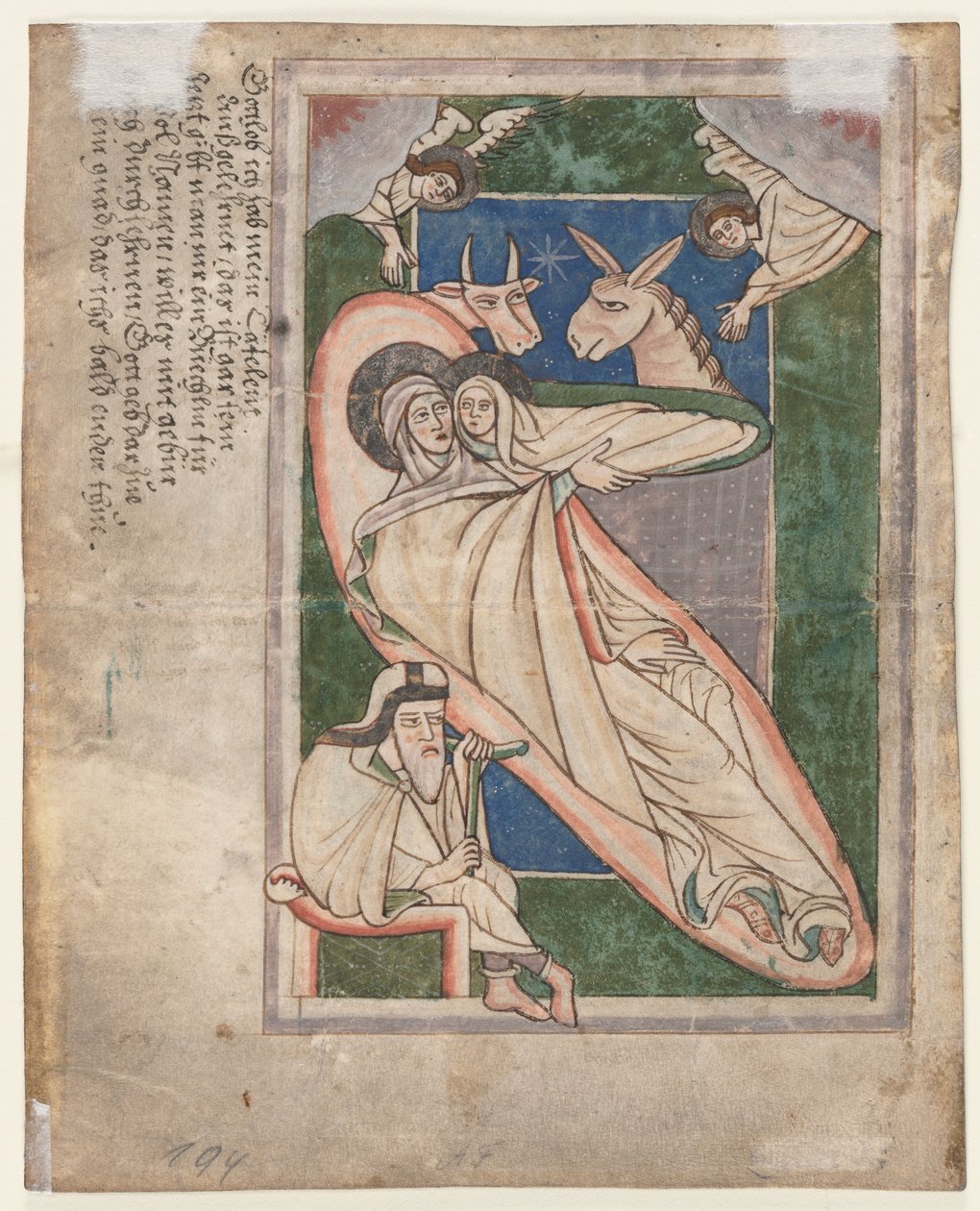 Psalterin lehti: Syntymä (käänteinen) tekijältä Unknown artist
