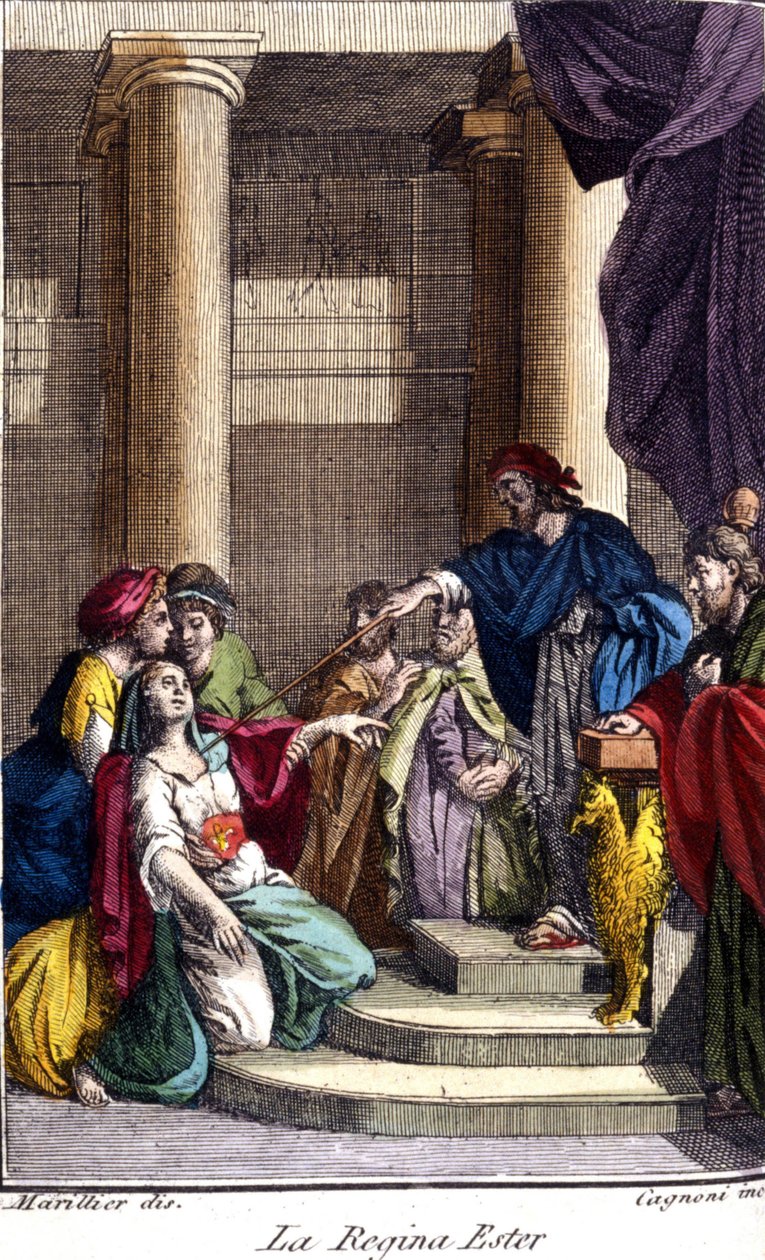 Kuningatar Esther. 1700-luvun kaiverrus. tekijältä Unknown artist