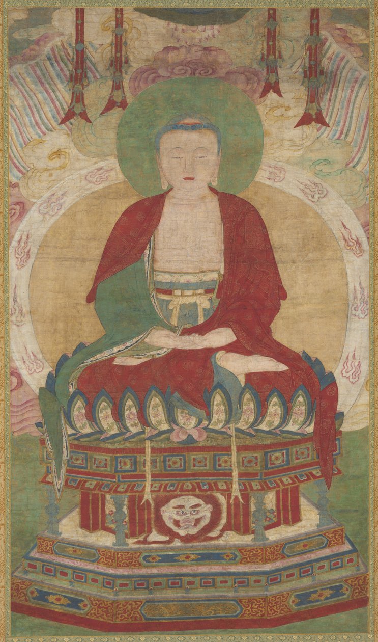 Istuva Amitābha tekijältä Unknown artist