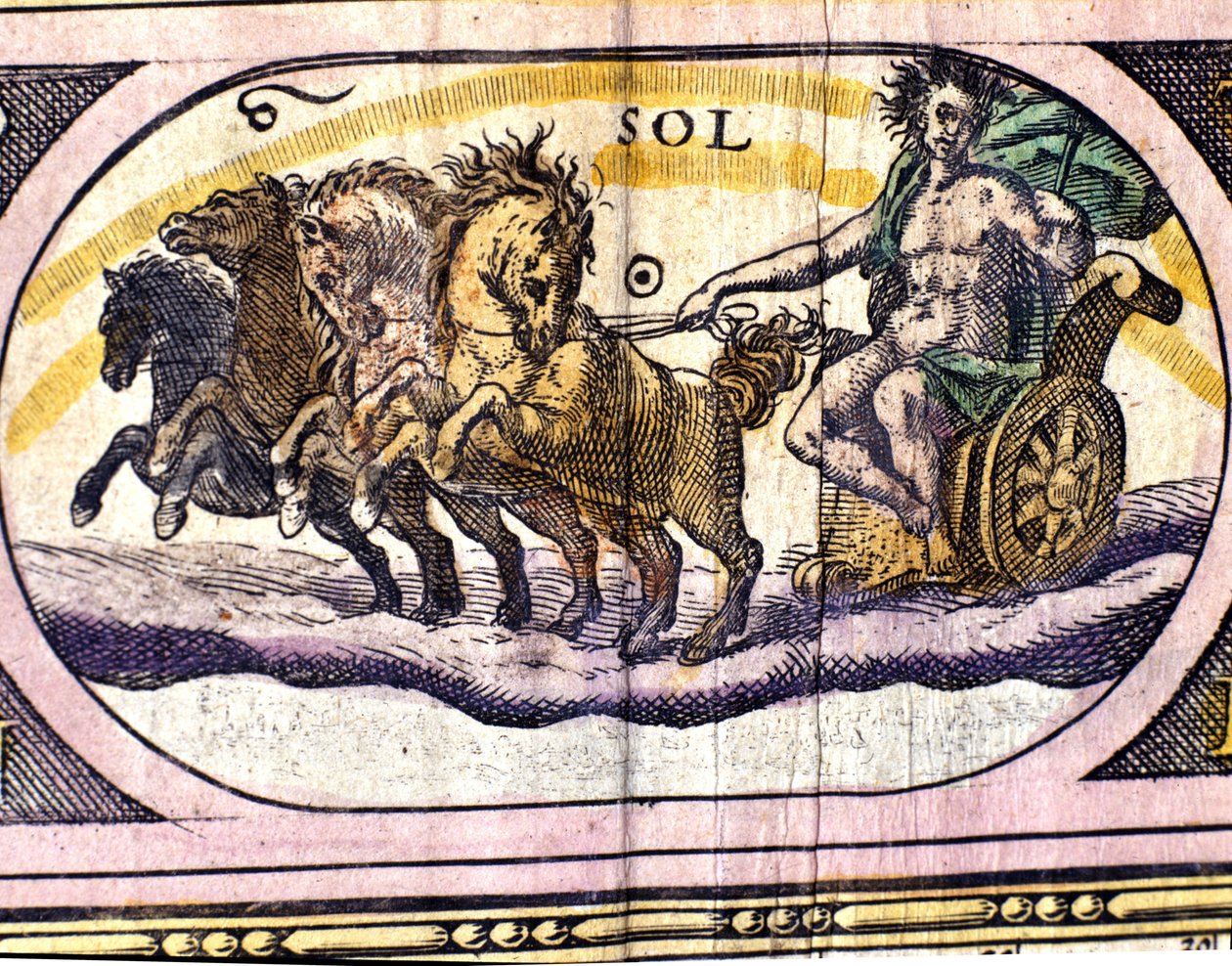 Aurinko. 1700-luvun kaiverrus. tekijältä Unknown artist