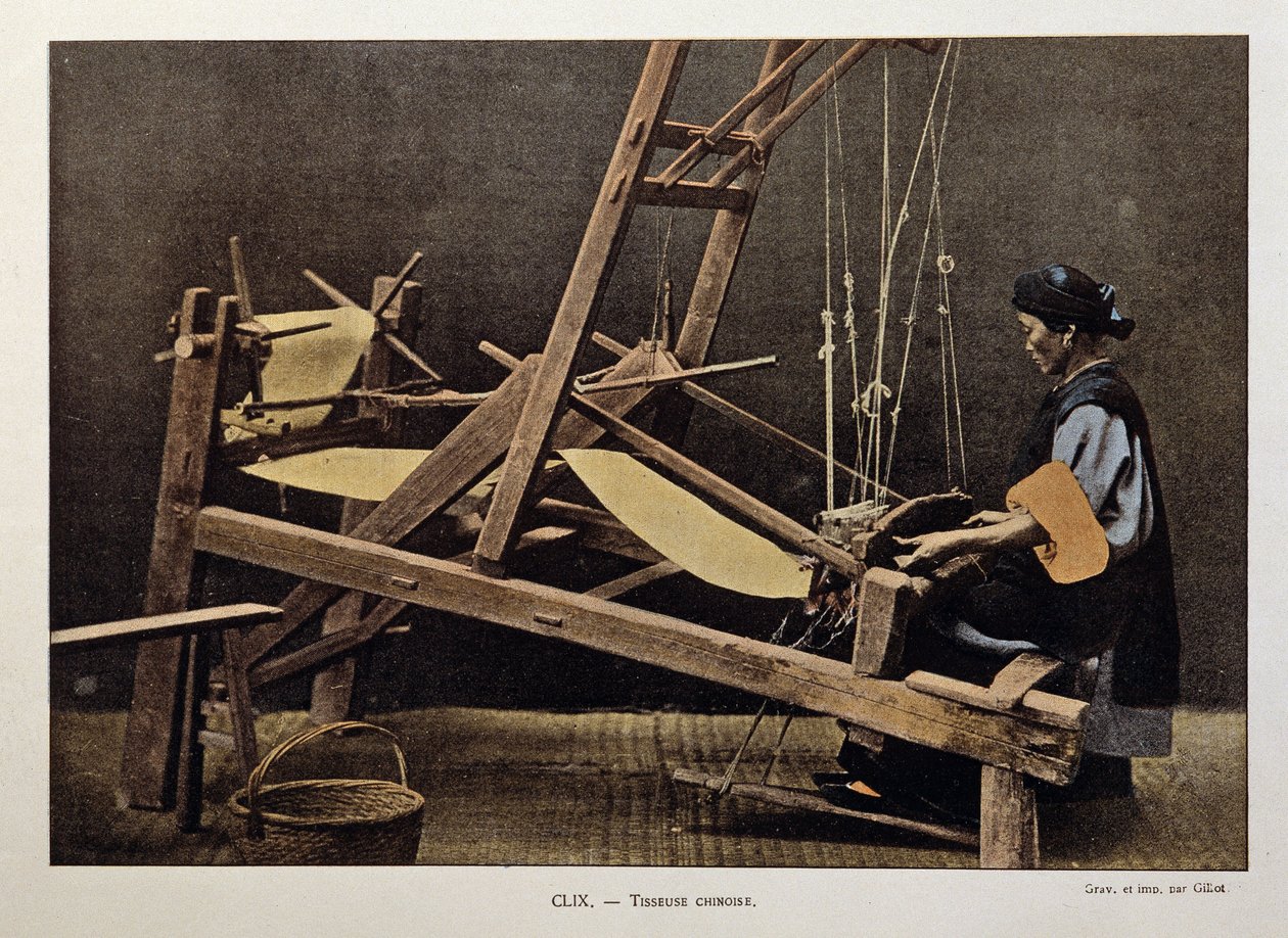 Kiinalainen kutoja, 1800-luvun loppu. tekijältä Unknown photographer