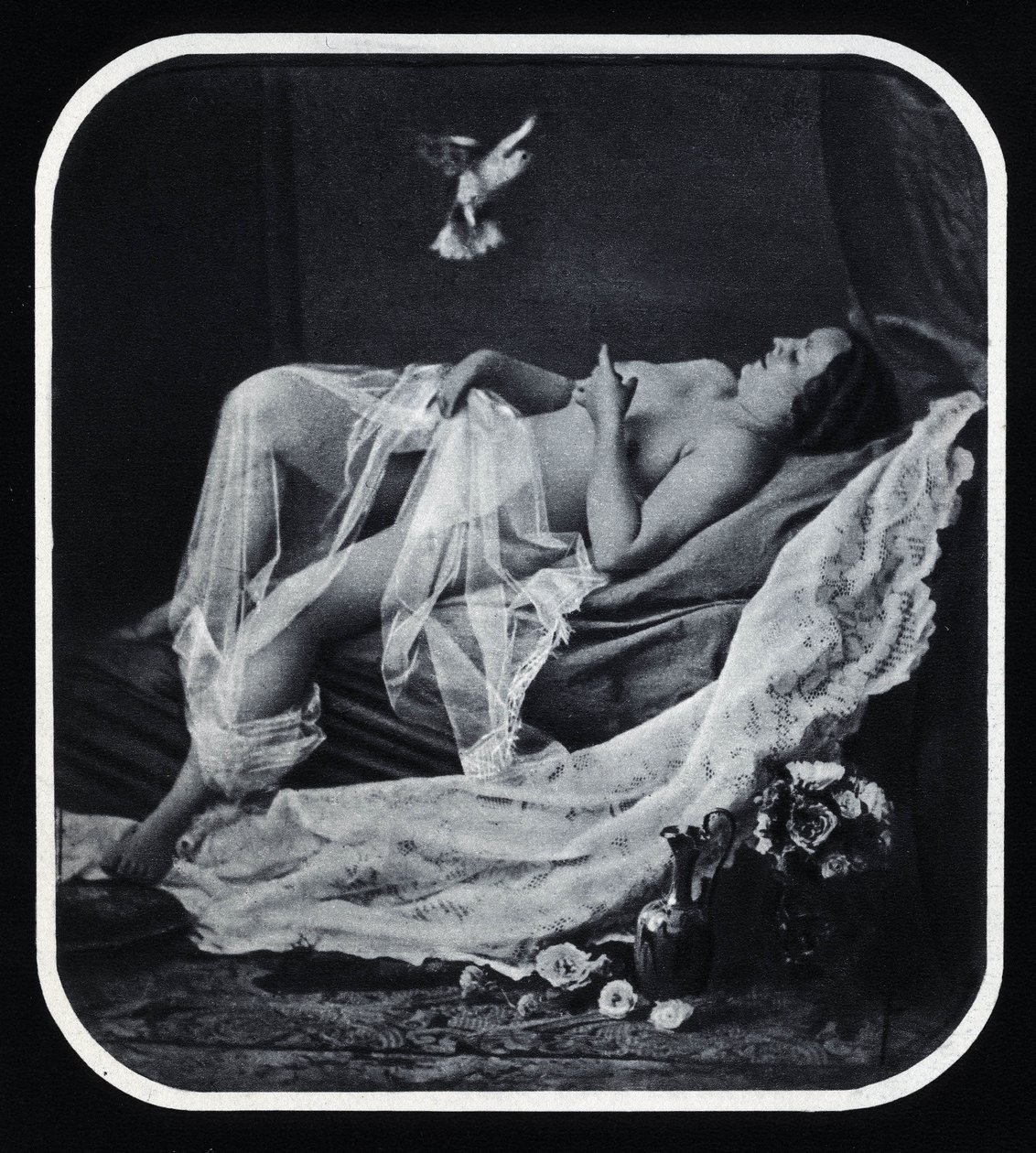 Alaston nainen kesti noin 1850 Anonymous-valokuvaus tekijältä Unknown photographer