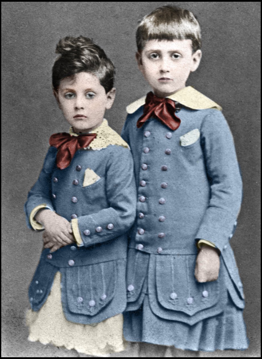 Robert ja Marcel Proustin lapset vuonna 1877. tekijältä Unknown photographer