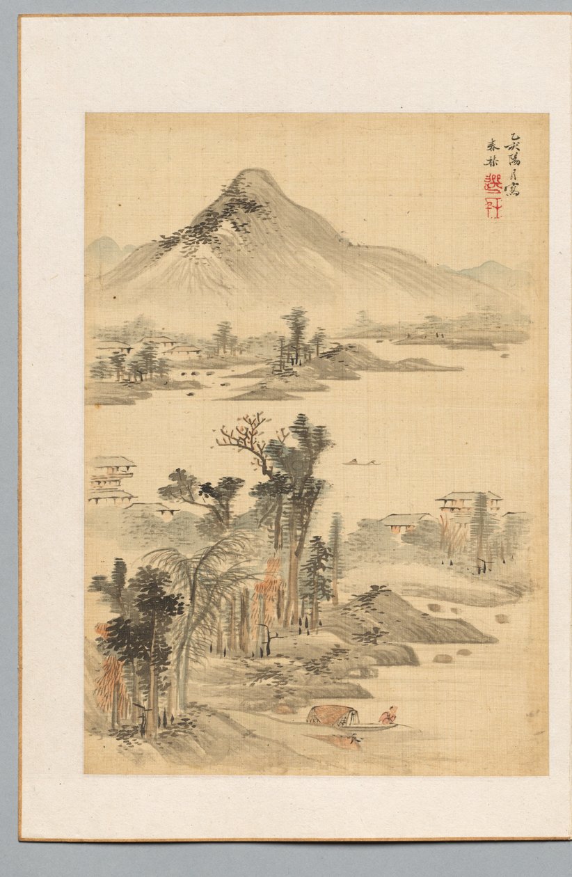 Maisema, 1815. tekijältä Uragami Shunkin