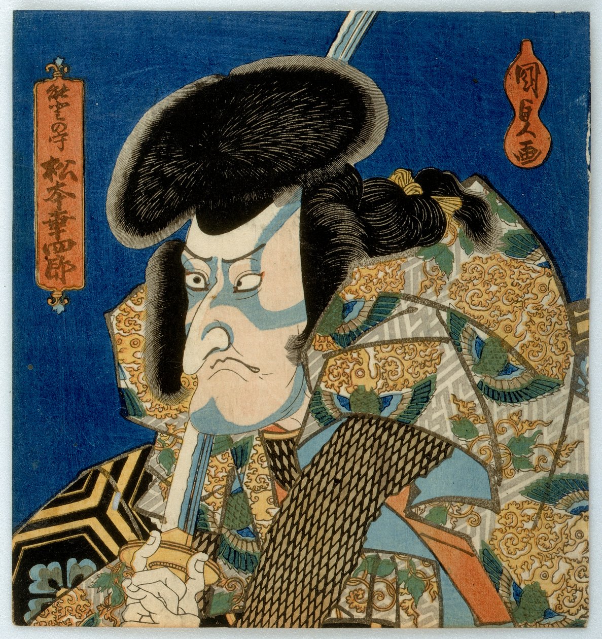 Näyttelijä Matsumoto Koshiro V hahmona Noto no Kami, Edo-kausi, 1830-luvun puoliväli (värillinen puupalikkaprintti) tekijältä Utagawa Kunisada