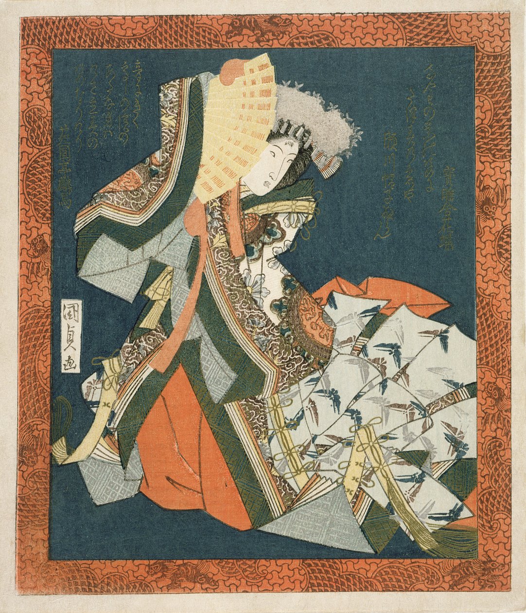 Segawa Kiku no Onna V Danshin g, c. 1820 (DB ck p Hayashi t) tekijältä Utagawa Kunisada