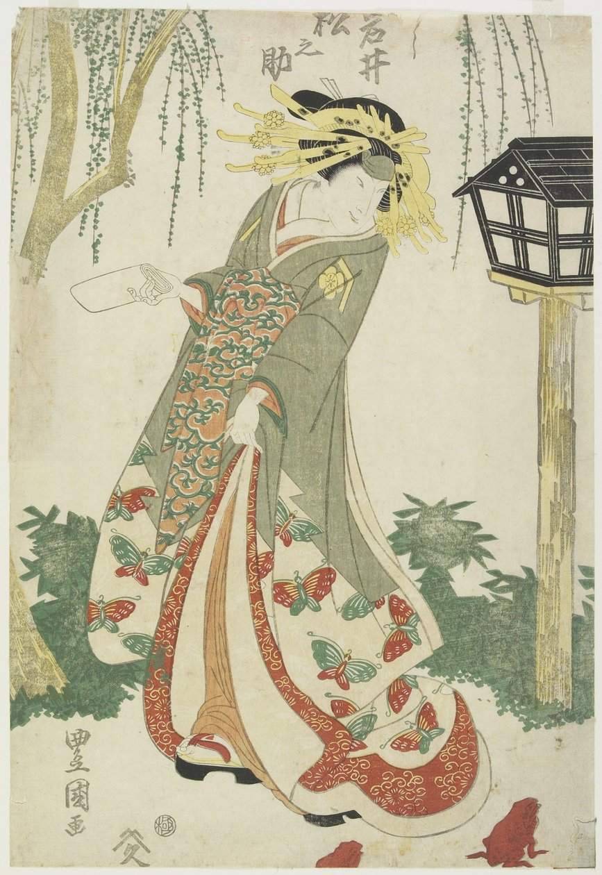 Tee c ja r juhla Matsunosuke tekijältä Utagawa Kunisada