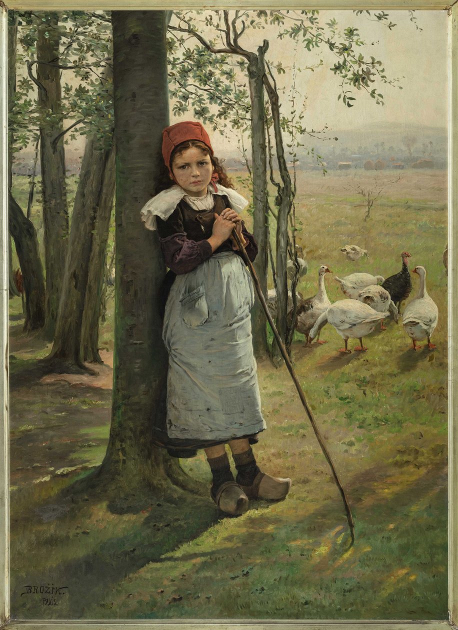 Hanhityttö, noin 1885. tekijältä Vaclav Brozik