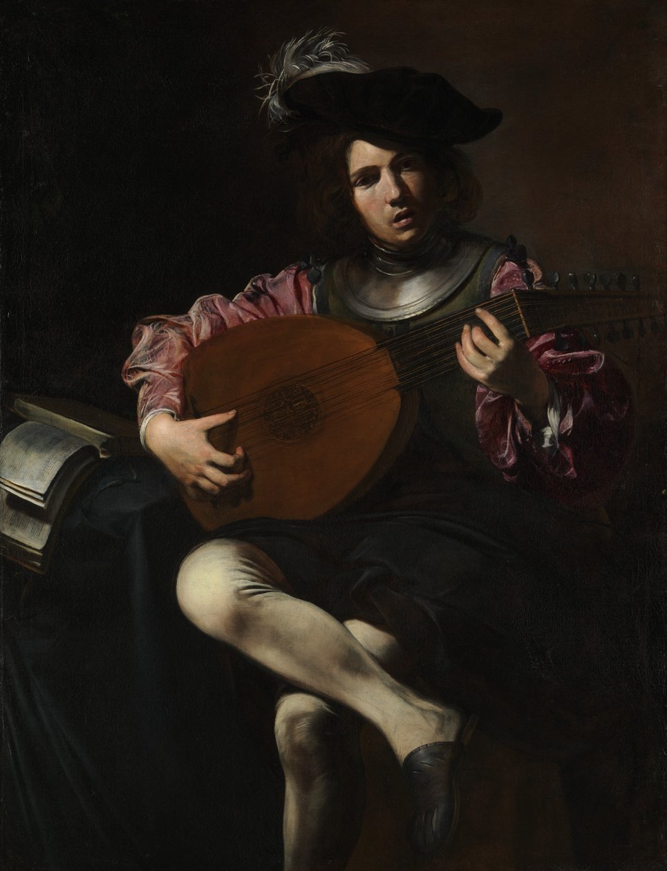 Luuttisoittaja, n. 1625-26. tekijältä Valentin de Boulogne