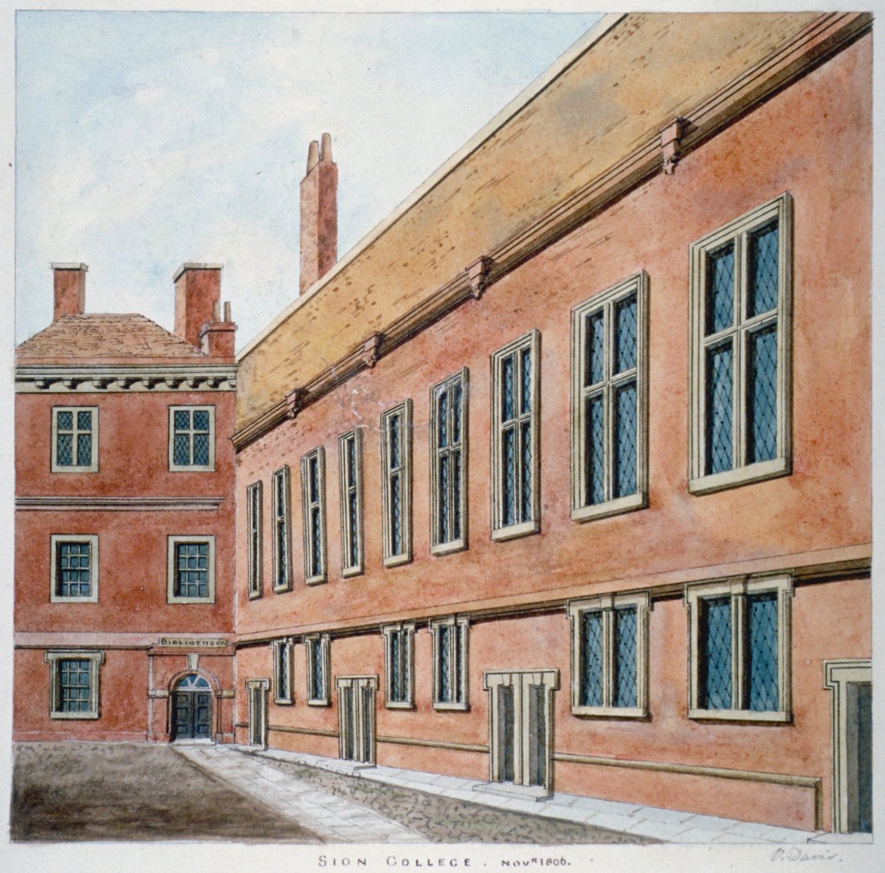 Sion College, Lontoon kaupunki, 1806 tekijältä Valentine Davis