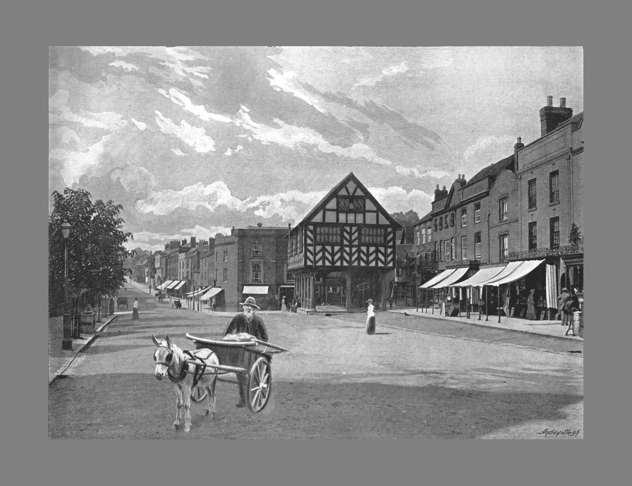 Market Place, Ledbury, c1900 tekijältä Valentine and Sons Ltd