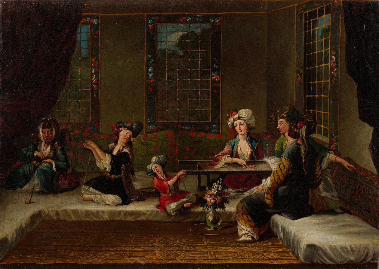 Naisten kirjonta, 1730-luku tekijältä Vanmour
